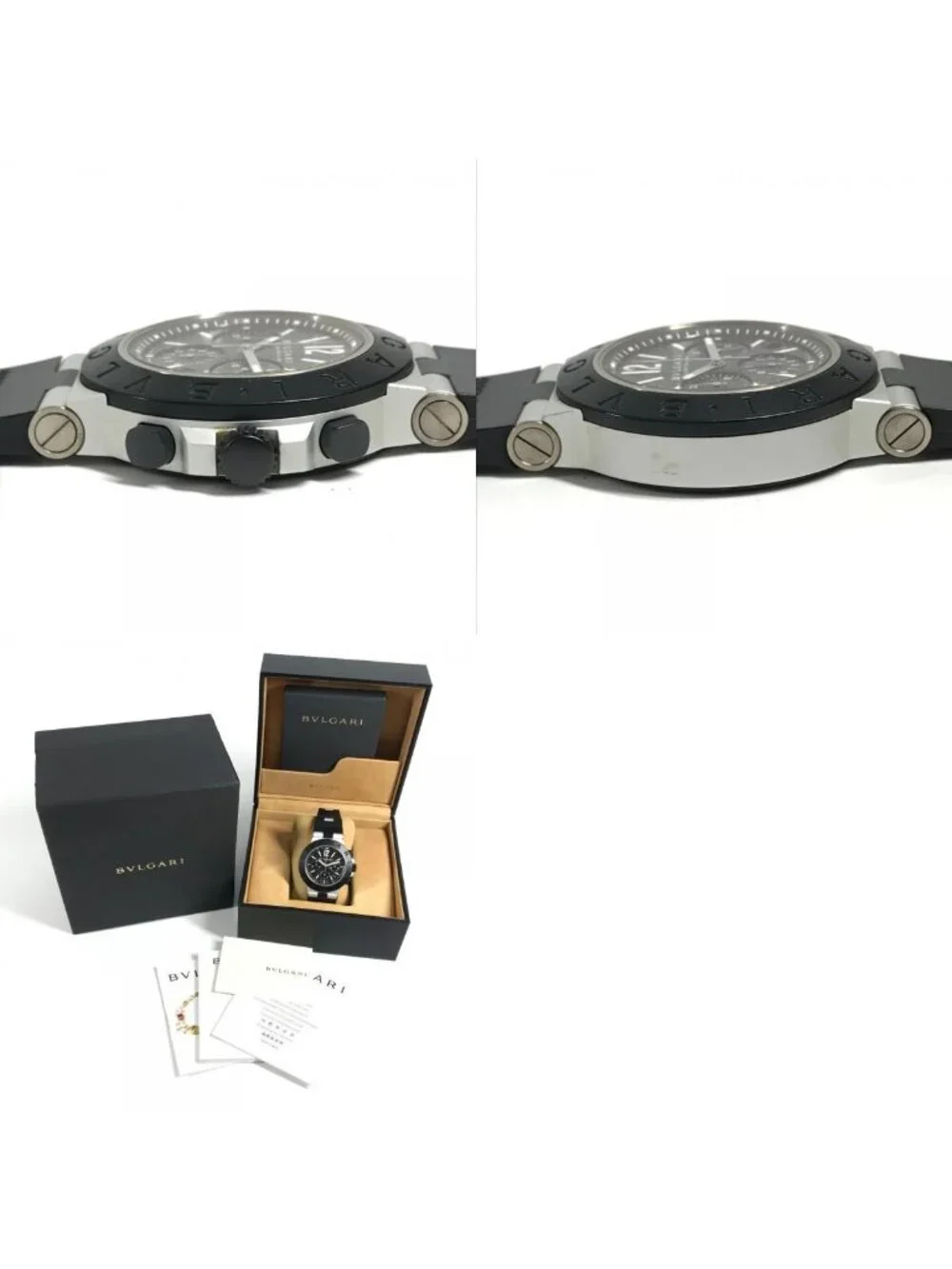 Bvlgari Watch Aluminum Chronograph Black